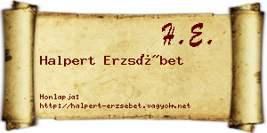 Halpert Erzsébet névjegykártya