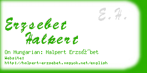 erzsebet halpert business card